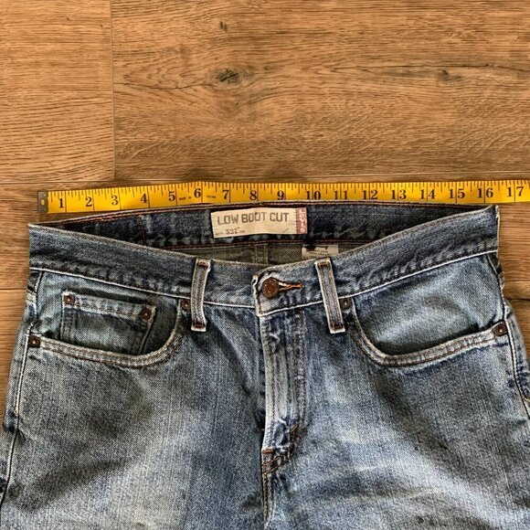 Levi's 527 Low Boot Cut Distressed Denim Jeans - Picture 14 of 16